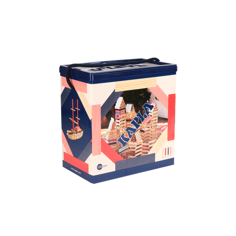 Kapla 120 Box Donkerblauw/Roze/Rood
