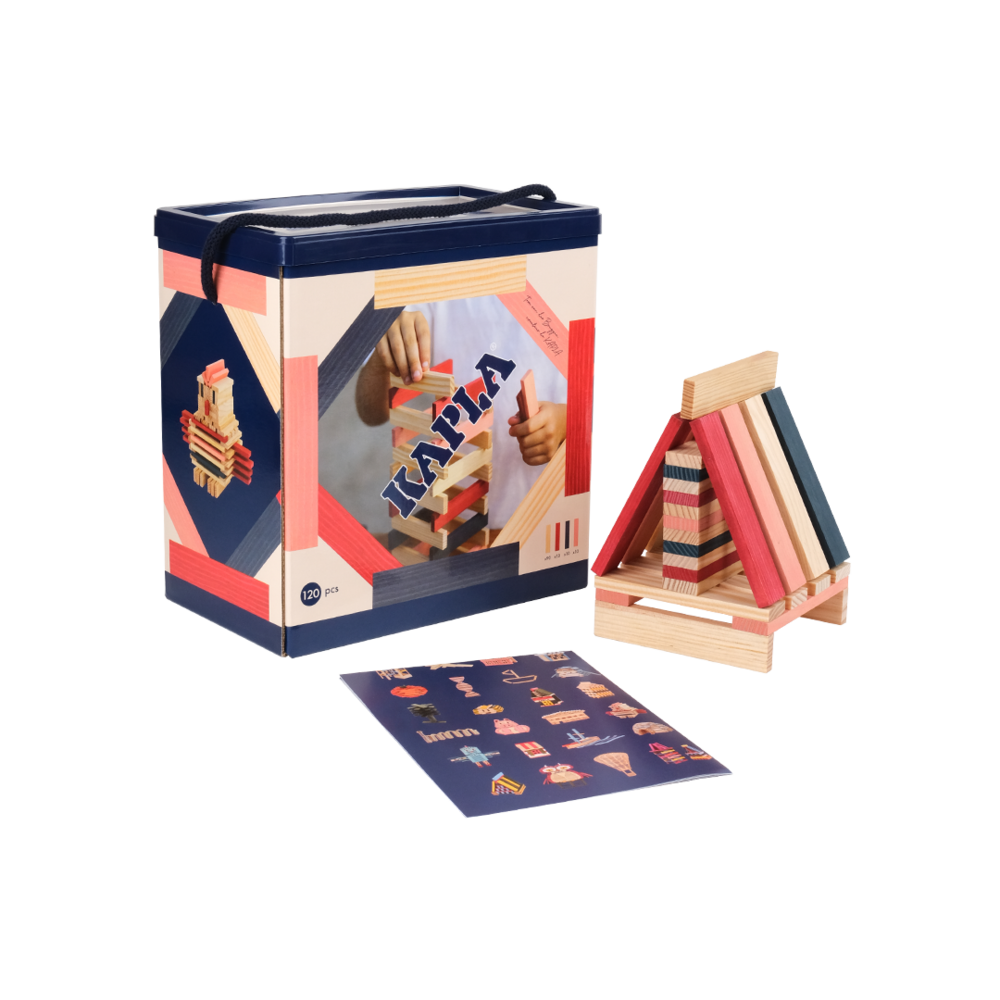Kapla 120 Box Donkerblauw/Roze/Rood