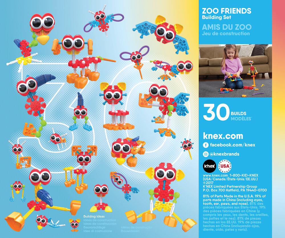 Kid K&rsquo;Nex Dierentuin Vriendjes 55-delig