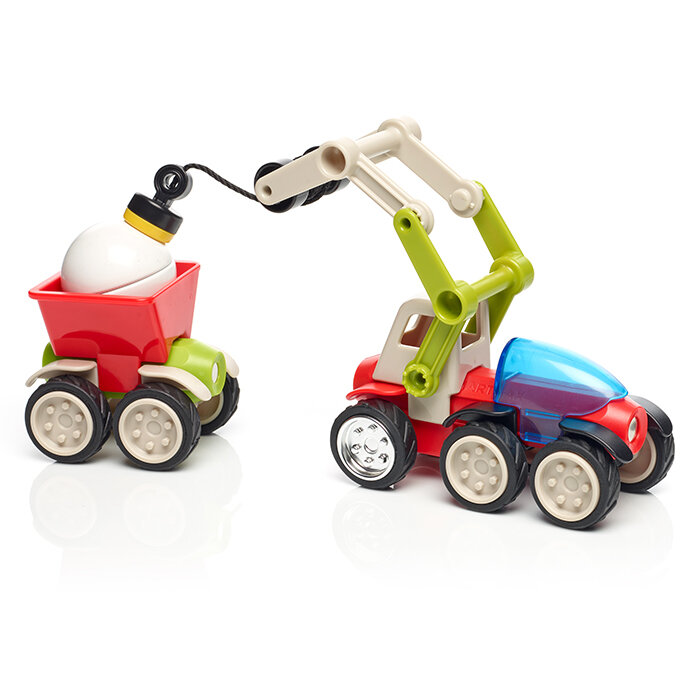Detail van SmartMax Power Vehicles wielen, cockpit en staven
