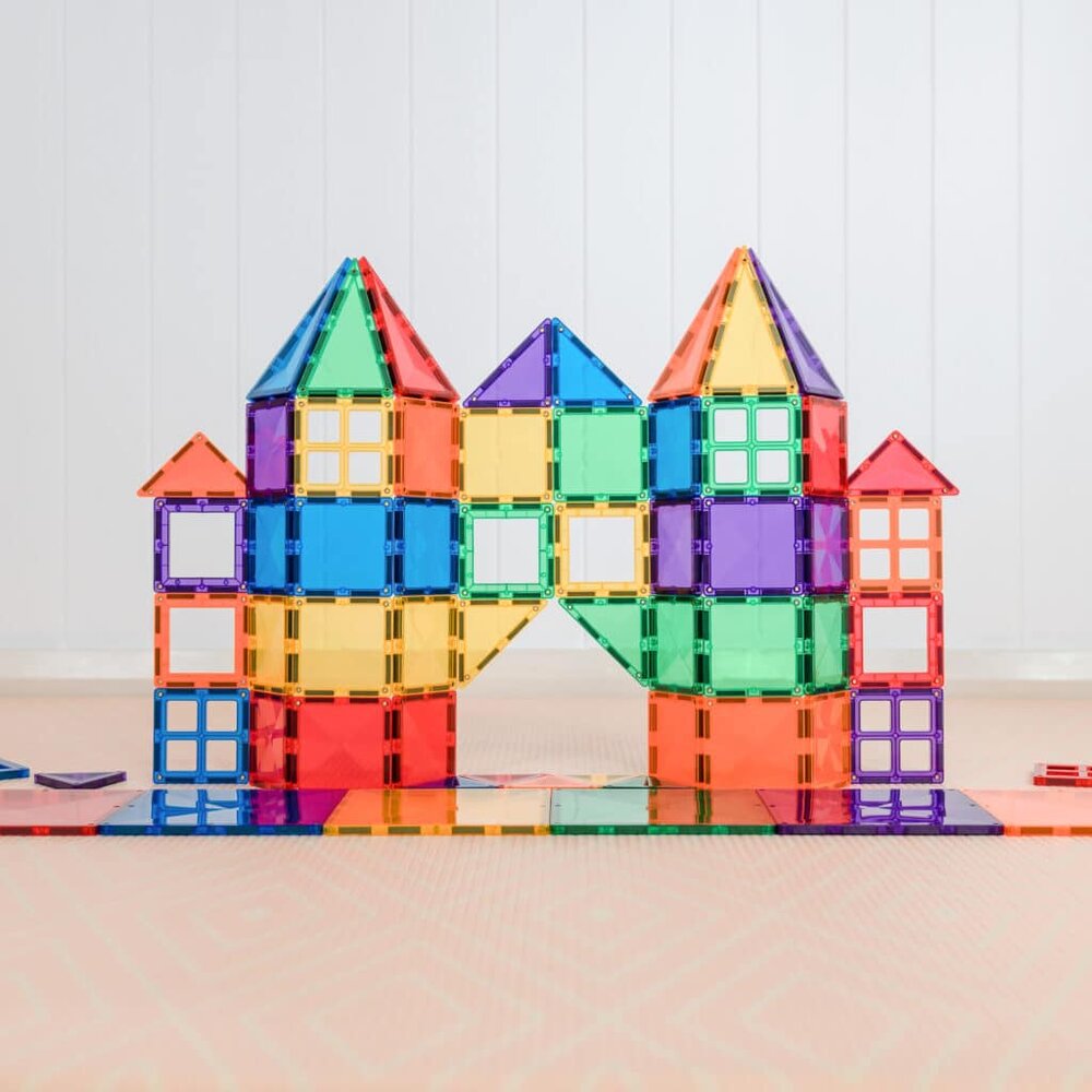 Connetix Magnetische bouwtegels 60-delig in regenboogkleuren