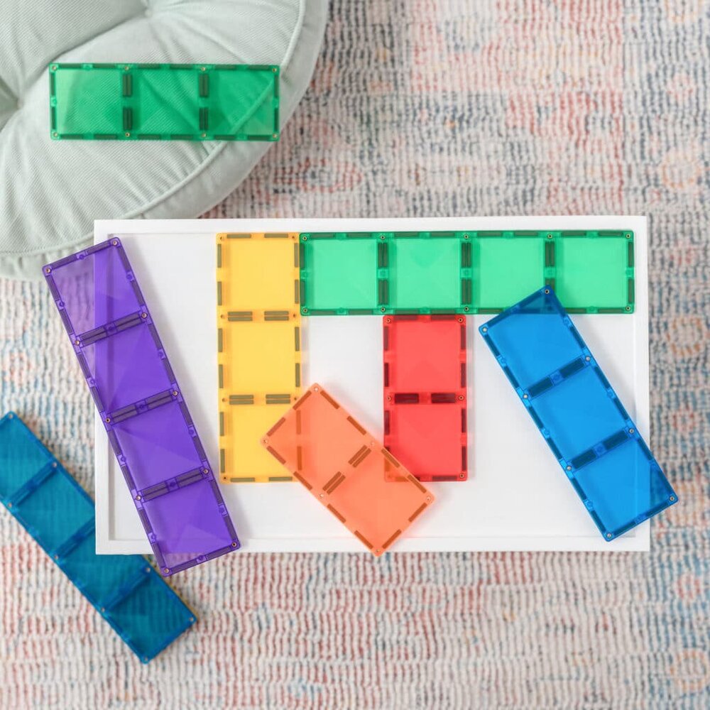 Creatief bouwen met Connetix Rainbow Rectangle Pack kleurrijke tegels