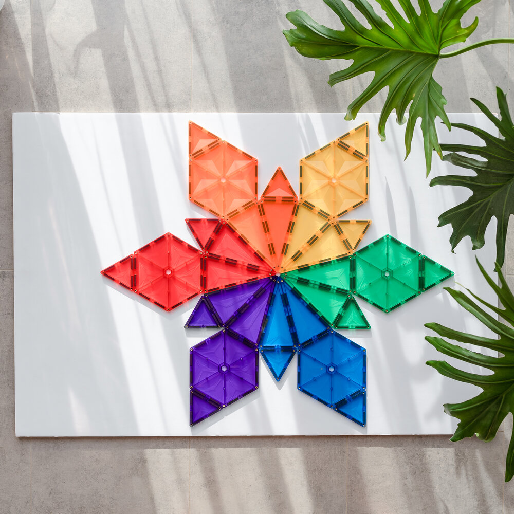 Connetix Magnetische Tegels &ndash; Rainbow Geometry Pack 30-delig hoofdfoto