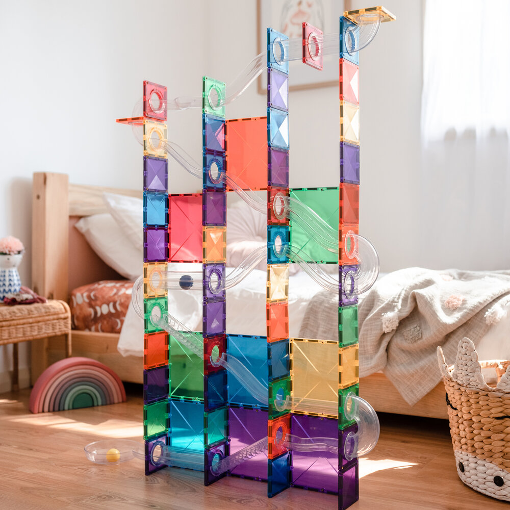 Connetix Magnetische Tegels &ndash; Rainbow Ball Run Pack 92-delig hoofdfoto