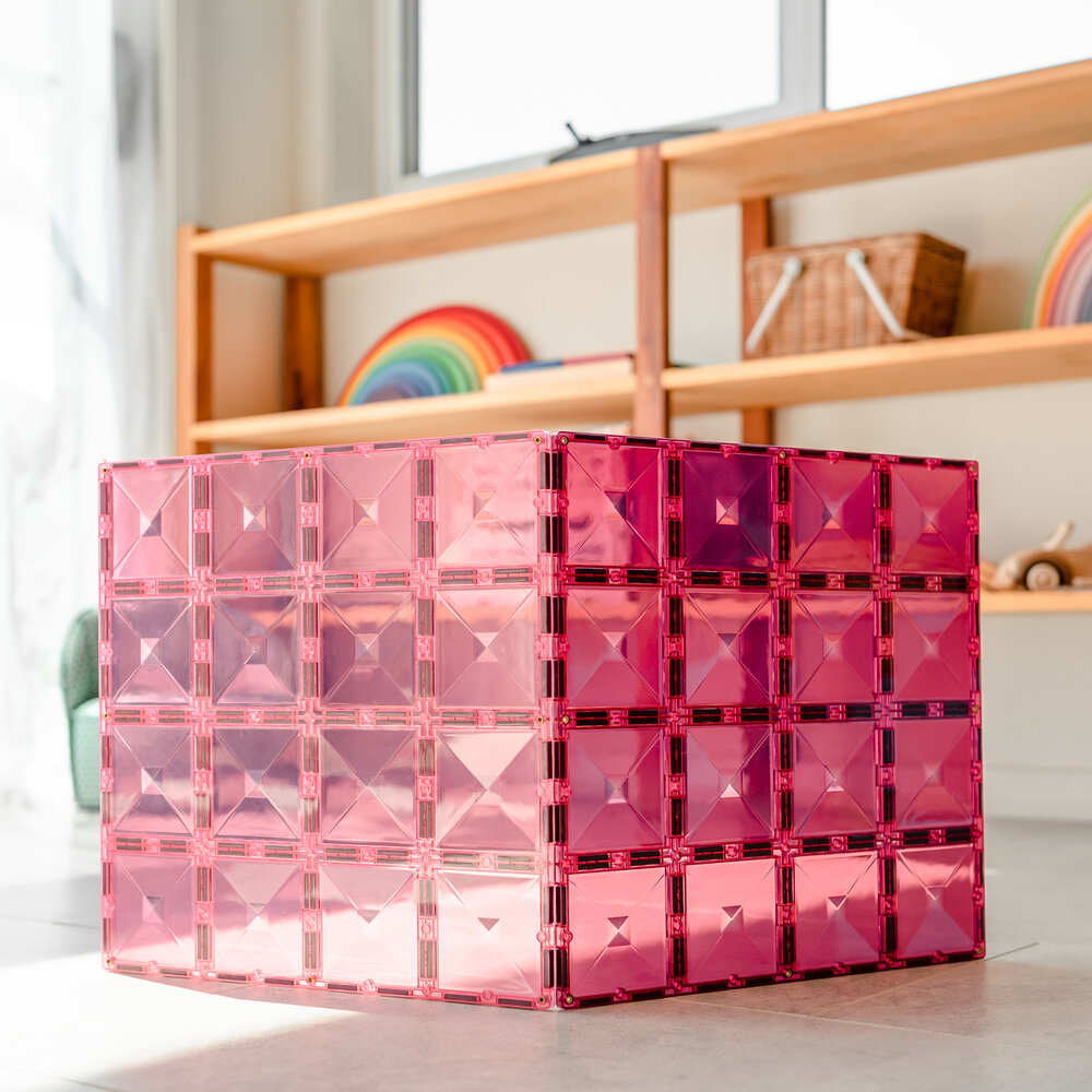 Connetix Pink &amp; Berry bodemplaten detailfoto