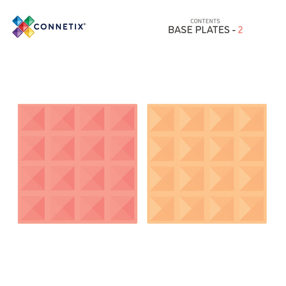 Connetix Lemon &amp; Peach bodemplaten detailfoto