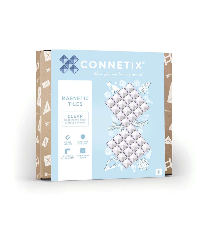 Verpakking Connetix Magnetische Tegels &ndash; Clear Bodemplaten
