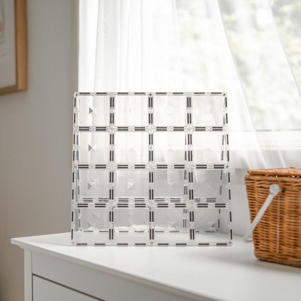 Connetix Magnetische Bouwtegels &ndash; Clear Bodemplaten