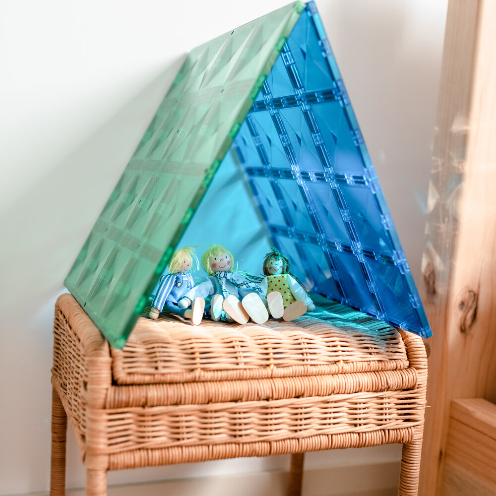 Connetix Bodemplaten Blauw &amp; Groen onder toren