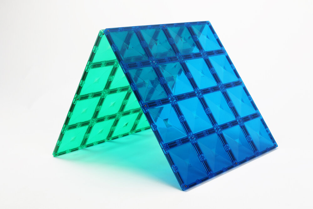 Educatief speelgoed Connetix Bodemplaten Blauw &amp; Groen 2 stuks