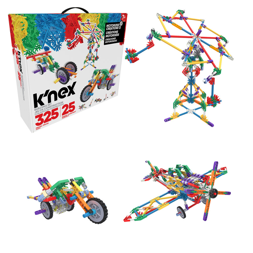 K&rsquo;Nex Motorized Bouwset &ndash; 325-delig verpakking met onderdelen en motor