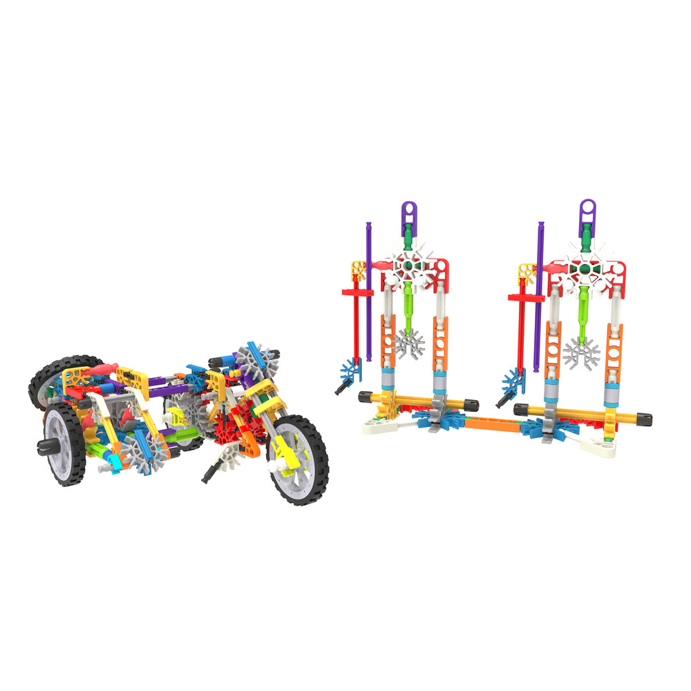 K&rsquo;Nex Auto&rsquo;s, Vliegtuigen en Treinen &ndash; 408-delig set in speelsituatie