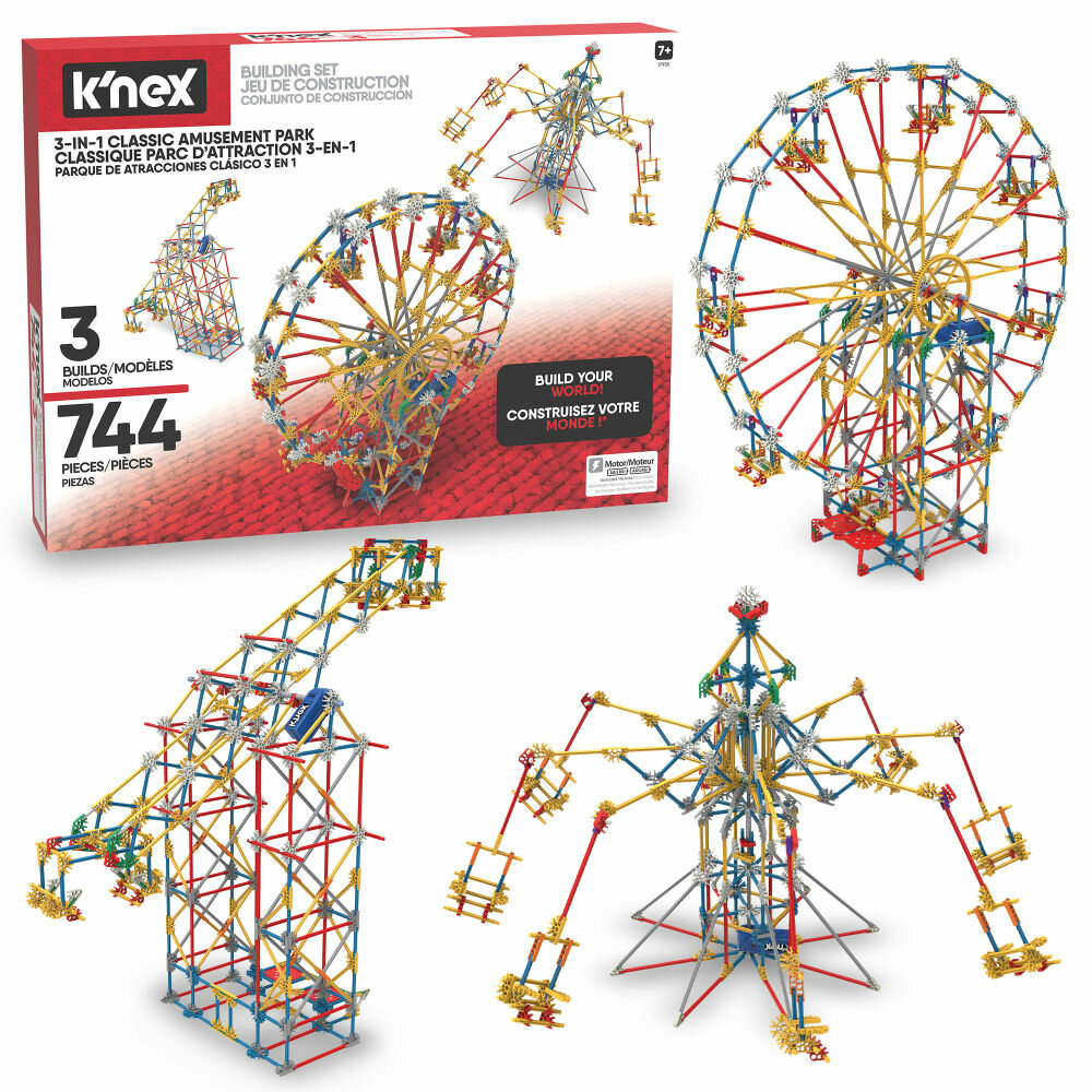 Verpakking K&#039;Nex 3 In 1 Amusement Park &ndash; 744-delig met inhoud
