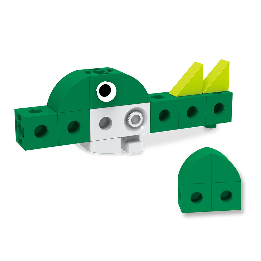 Groen diertje van de Wandelende Bouwdiertjes