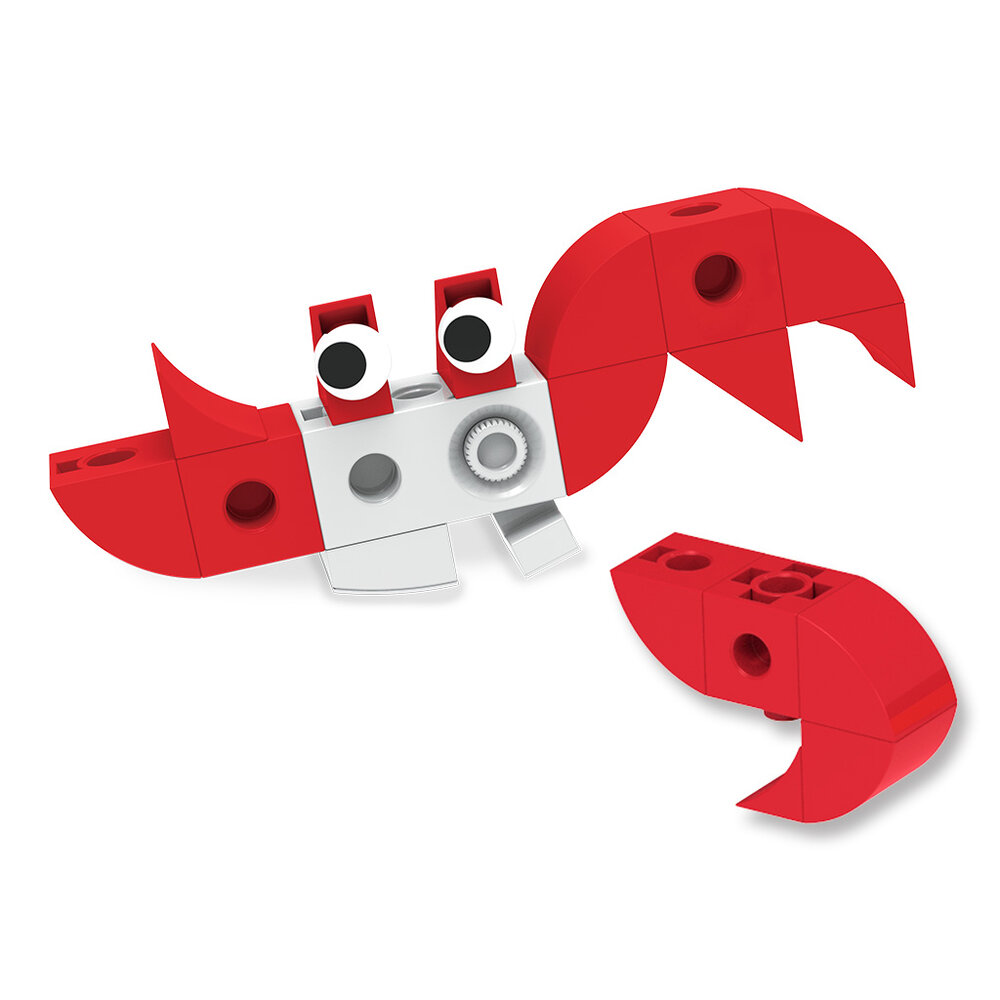 Detailfoto van Wandelende Bouwdiertjes loopmechanisme en bouwonderdelen