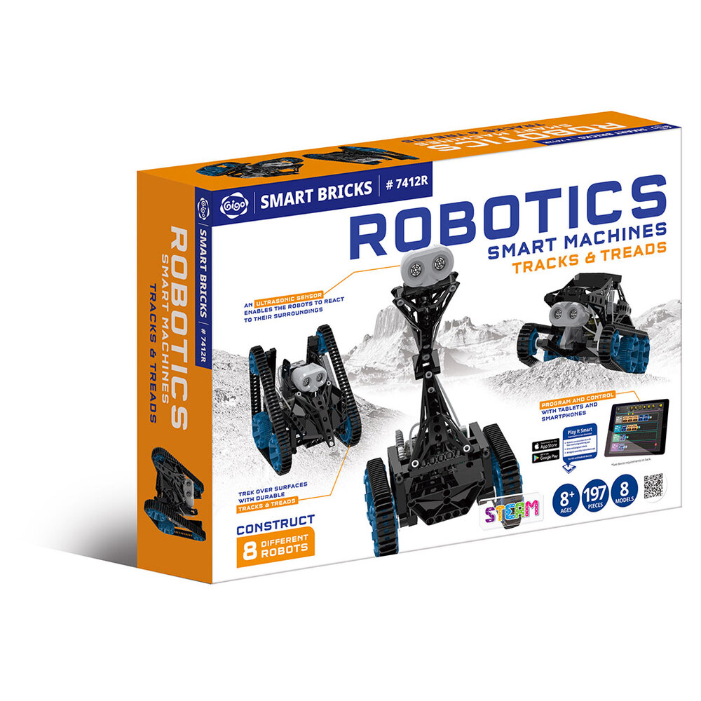 Gigo Toys Robotics Rupsband-Robot verpakking met 297 onderdelen en handleiding