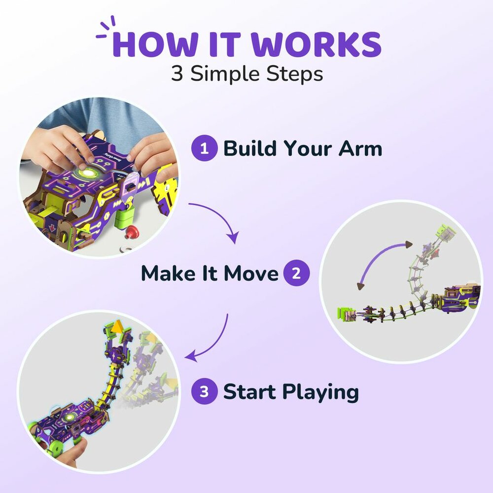 Smartivity Robot Arm flexibele arm verplaatst verschillende speelblokken