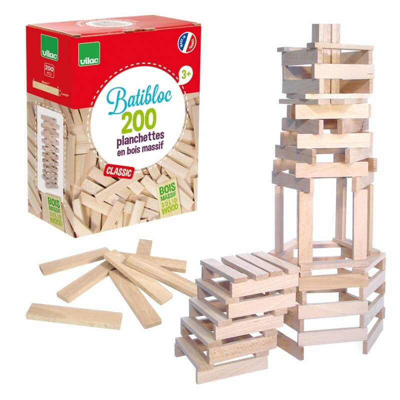 BATiBLOC-classic 200 natuurlijke houten plankjes