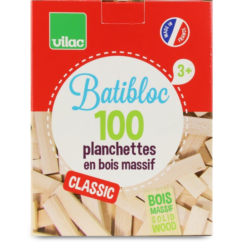 BATiBLOC-classic 100 natuurlijke houten plankjes