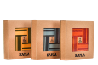Kapla 40 Plankjes Donkerblauw en Lichtblauw met Voorbeeldboek
