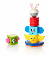 Magnetische totem met vrolijke schijven en gezichten