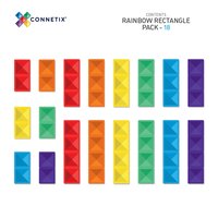 Detail van Connetix Rainbow Rectangle Pack magnetische tegels