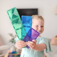 Connetix magnetische bouwtegels in actie &ndash; Rainbow Rectangle Pack