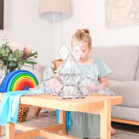 Connetix Magnetische Tegels Clear Shape Expansion Pack 24-delig &ndash; hoofdfoto transparante tegels