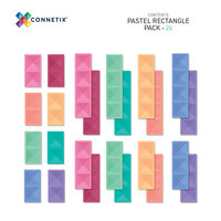 Detailfoto Connetix magnetische bouwtegels &ndash; pastel rechthoekige vormen