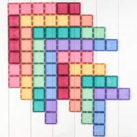 Connetix Magnetische Tegels Pastel Rectangle Pack 24-delig &ndash; hoofdfoto pastelkleuren