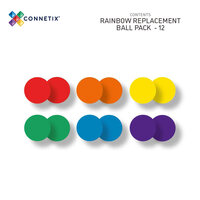 Connetix Rainbow Ball Pack detailfoto kleurrijke knikkers