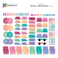 Connetix Pastel Mega Pack 202-delig detailfoto tegels