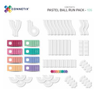 Educatief speelgoed Connetix Pastel Ball Run Pack 106-delig