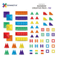 Educatief speelgoed Connetix Rainbow Creative Pack 102-delig