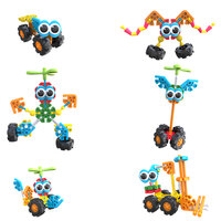Kid K&rsquo;Nex Zoomin Buddies verpakking met voorbeeldmodellen