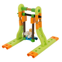 Close-up van bouwmechanisme uit de Junior Pretpark Ingenieur set