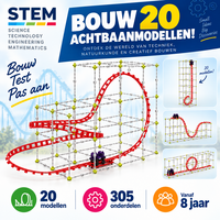 Thames &amp; Kosmos Achtbaan Bouwset &ndash; STEM speelgoed met 20 achtbaanmodellen en 305 onderdelen