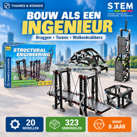 Thames &amp; Kosmos Structural Engineering bouwset &ndash; STEM speelgoed met 20 bruggen, torens en constructiemodellen en 323 onde