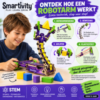 Smartivity Robot Arm &ndash; ontdek hefboomwerking, beweging, grijpen en elasticiteit met STEM speelgoed