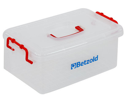 Materiaal Box met deksel en handgreep - Transparant