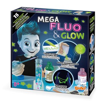 Mega Fluo &amp; Glow 15 experimenten - Buki