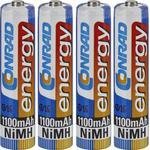 4 Conrad oplaadbare batterijen - AAA 1100 mAh