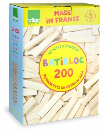 BATiBLOC-classic 200 natuurlijke houten plankjes