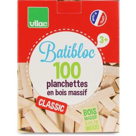 BATiBLOC-classic 100 natuurlijke houten plankjes