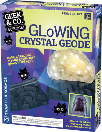Gloeiende kristallen Geode