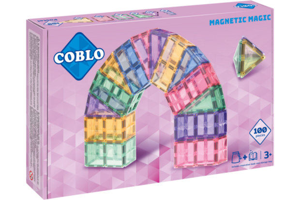 Coblo Magnetische Tegels Pastel 100-delig