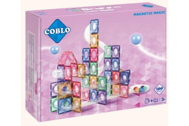 Coblo Knikkerbaan Pastel 100-delig