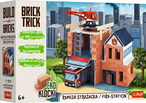 Brick Trick Brandweerkazerne Bouwset