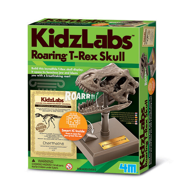 4M Kidzlabs Brullende T-Rex Schedel speelgoed voor kinderen