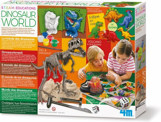 Hoofdbeeld 4M STEAM Dinosauruswereld set compleet
